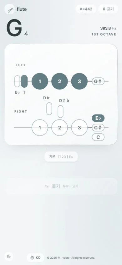 flute 현재 화면